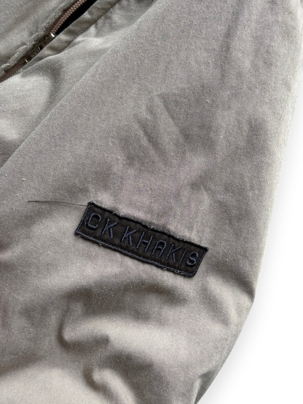 1997 Calvin Klein "khakis" Asymmetrical Dual Zip Quilter Anorak (XL)