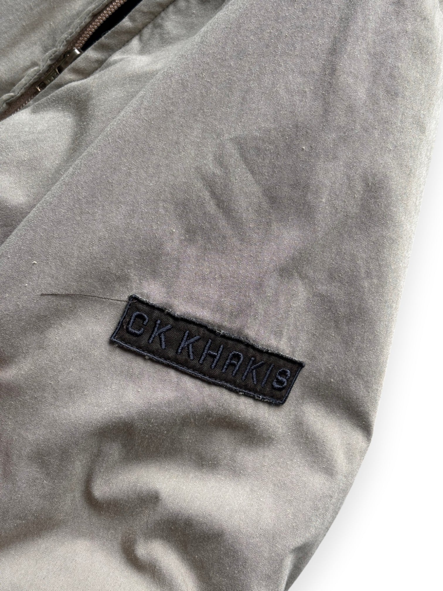 1997 Calvin Klein "khakis" Asymmetrical Dual Zip Quilter Anorak (XL)