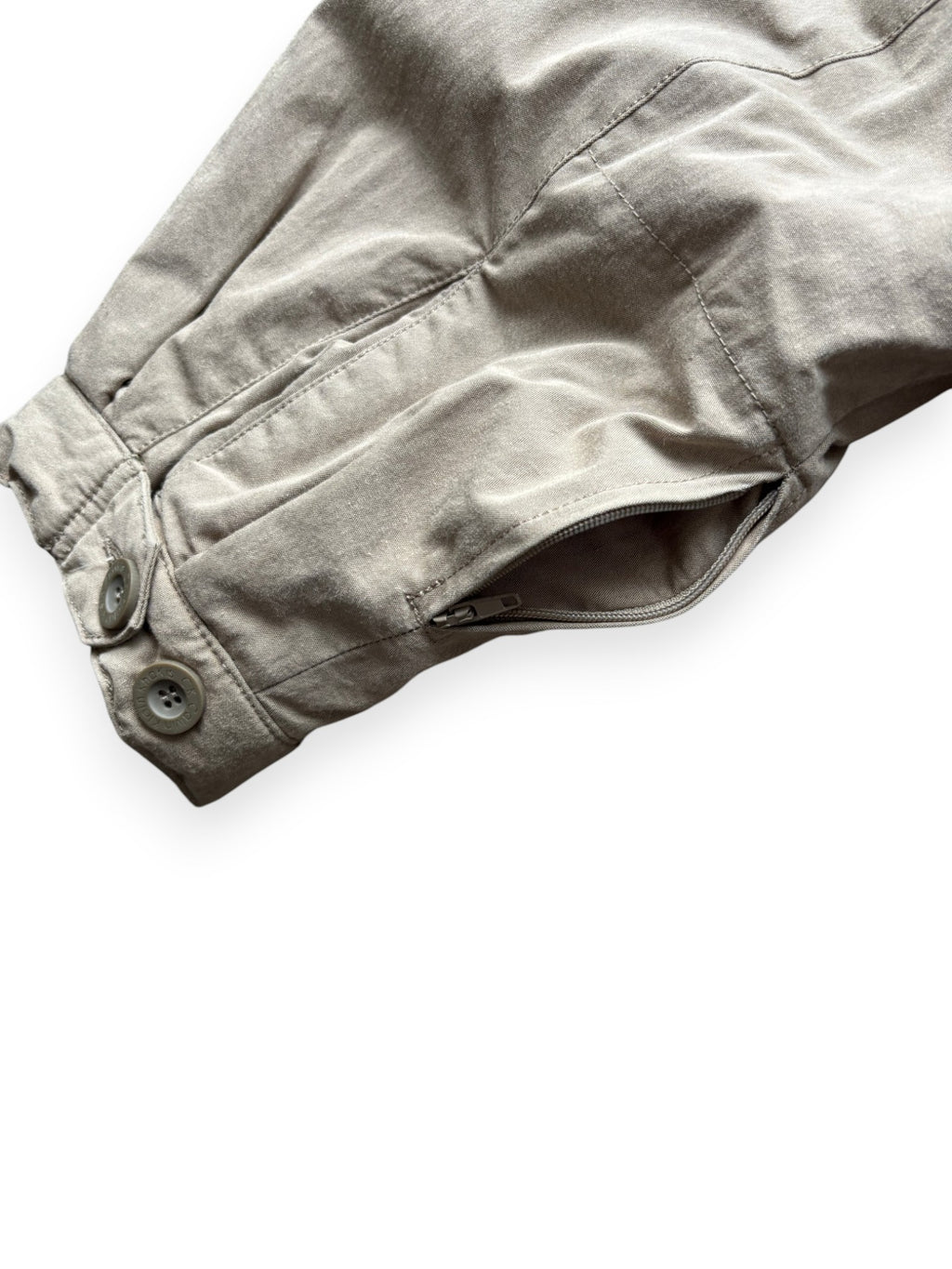 1997 Calvin Klein "khakis" Asymmetrical Dual Zip Quilter Anorak (XL)