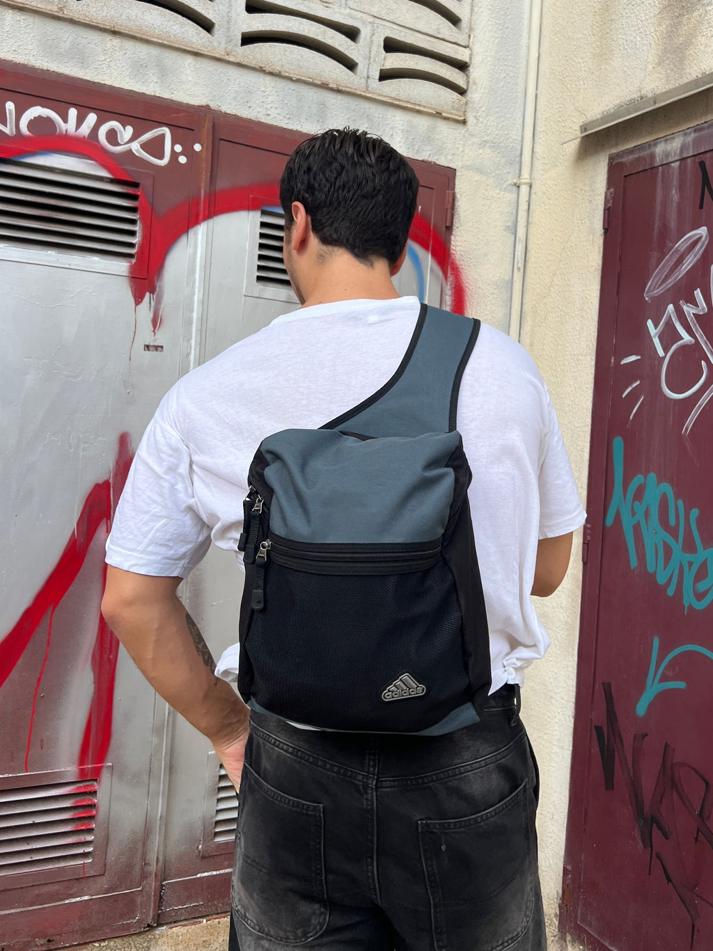 00s Adidas square sling bag