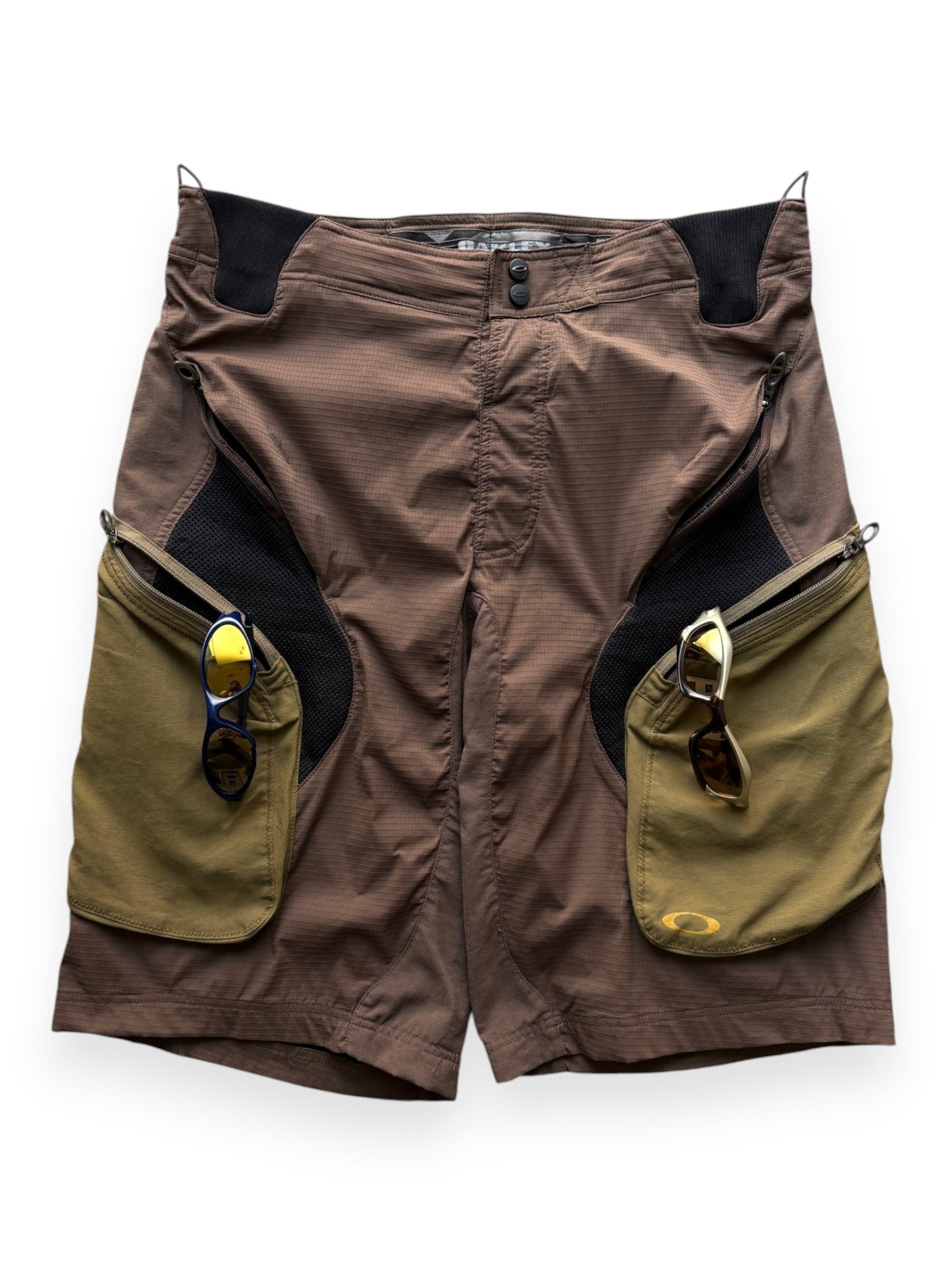 Early 2000's Oakley MTB Brown / Green Shorts (L)