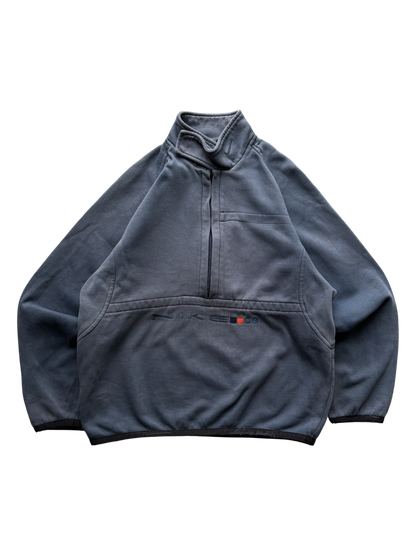 Early 2000's Nike 3/4 Spell Out Zip Up Sweater (M)