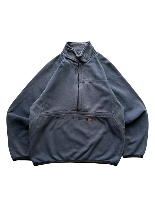 Early 2000's Nike 3/4 Spell Out Zip Up Sweater (M)