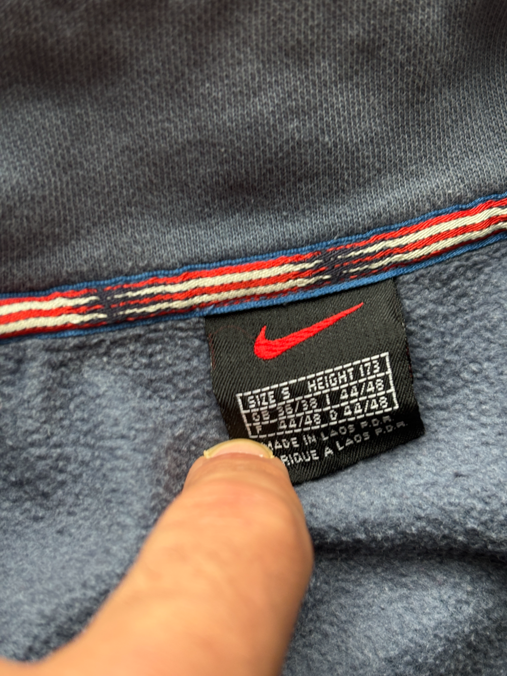 Early 2000's Nike 3/4 Spell Out Zip Up Sweater (M)