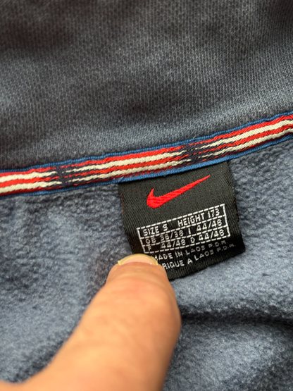 Early 2000's Nike 3/4 Spell Out Zip Up Sweater (M)