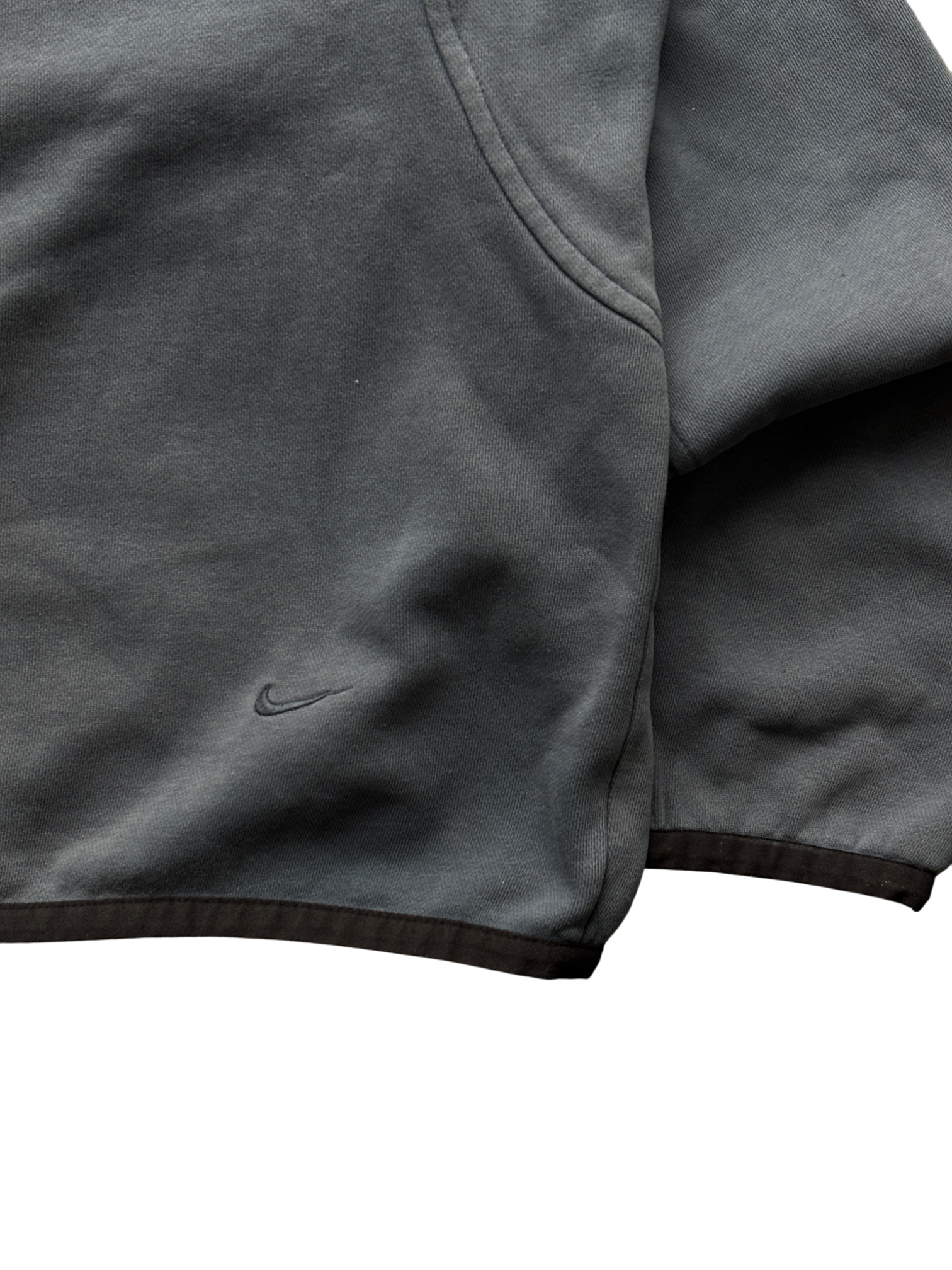 Early 2000's Nike 3/4 Spell Out Zip Up Sweater (M)