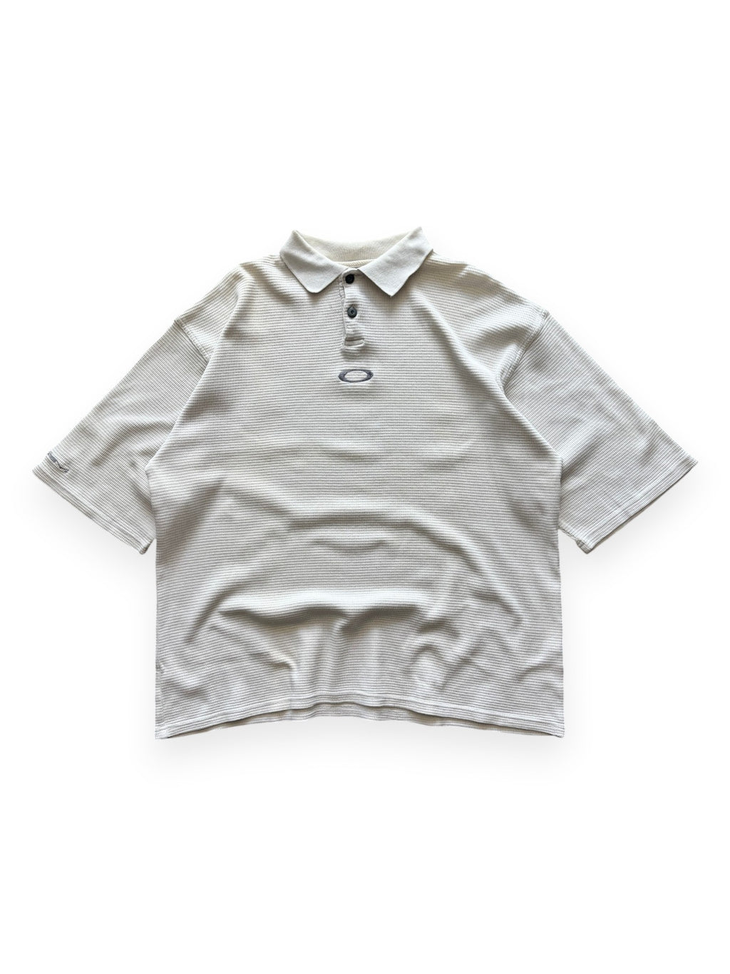 2000's Oakley Software Cream Waffle Polo (XL)