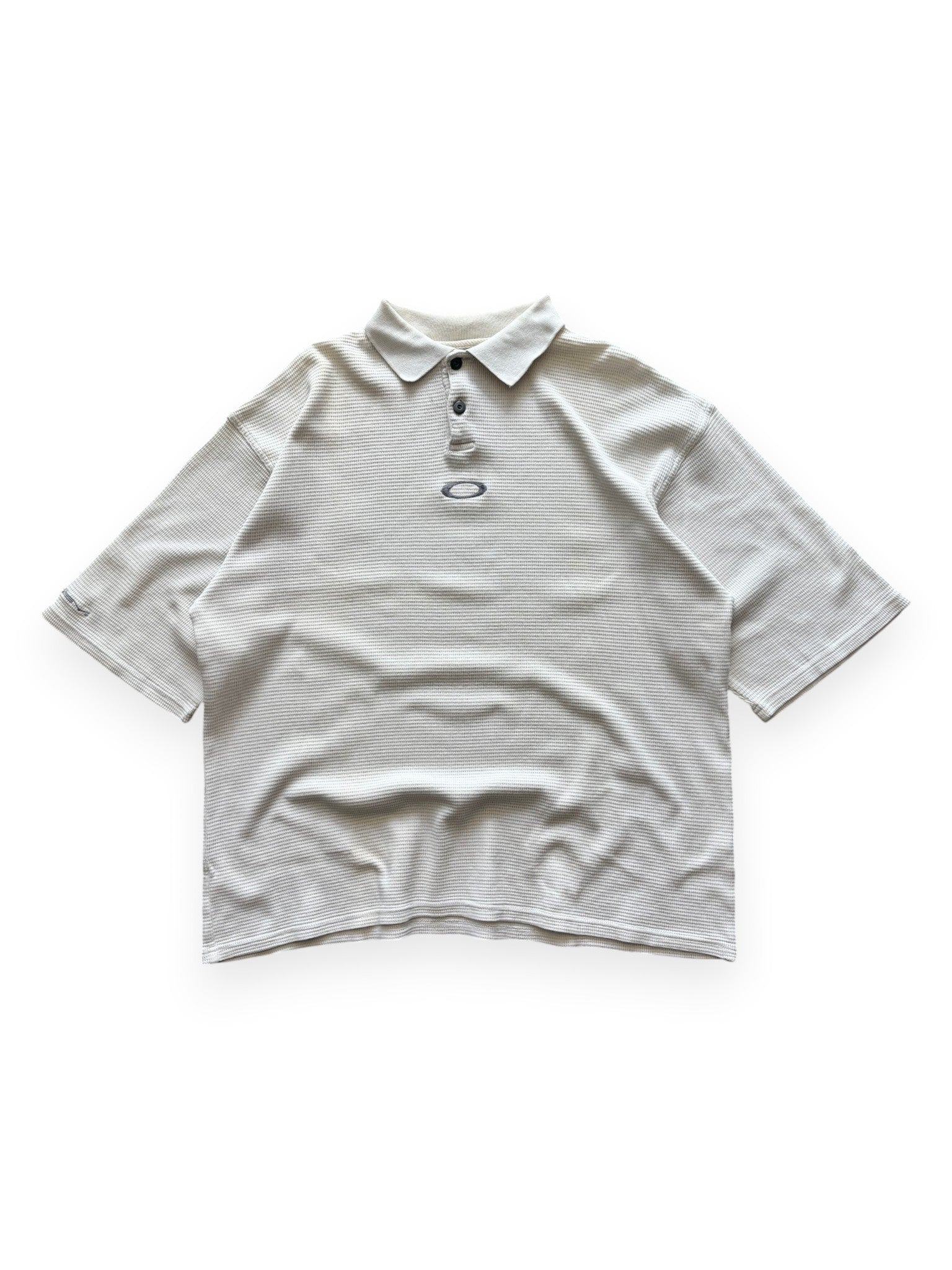 2000's Oakley Software Cream Waffle Polo (XL)