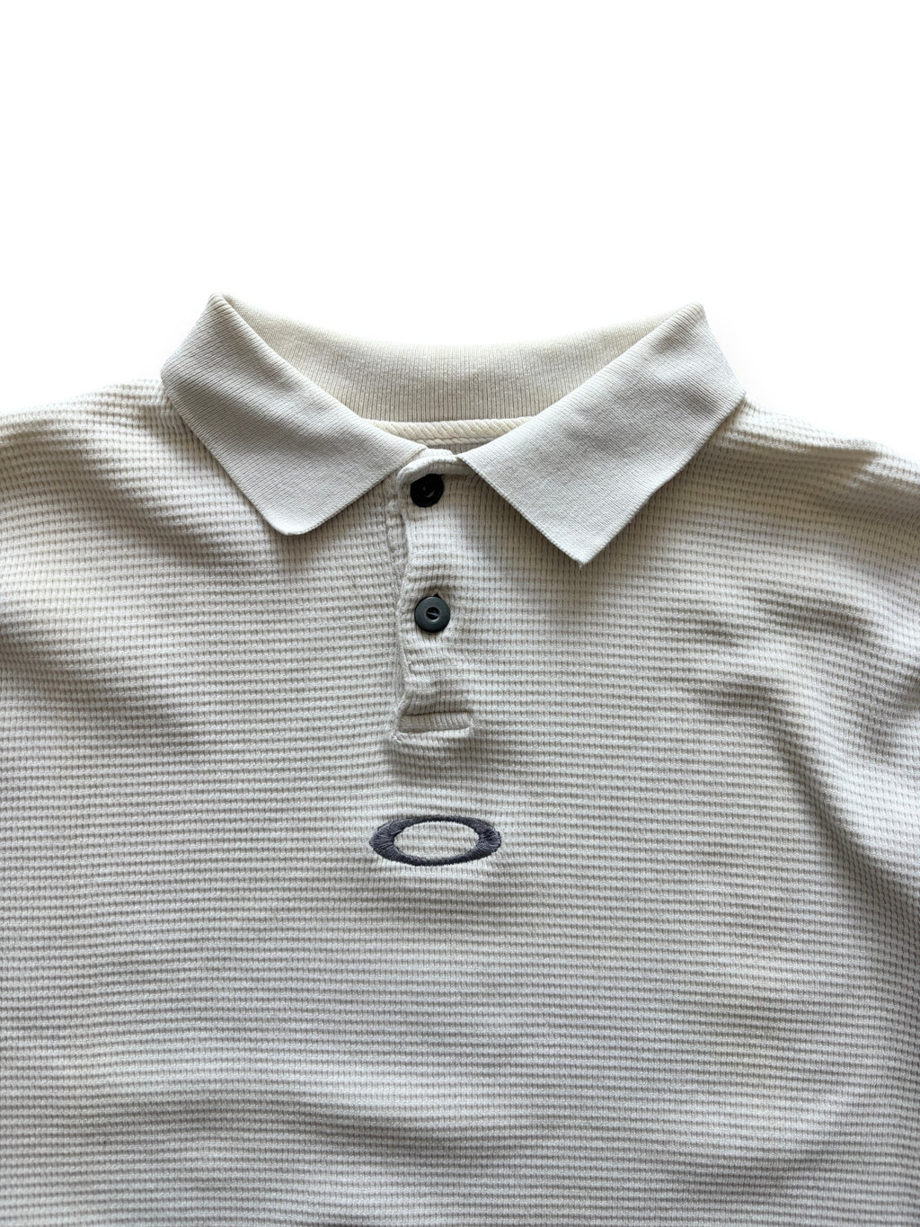2000's Oakley Software Cream Waffle Polo (XL)