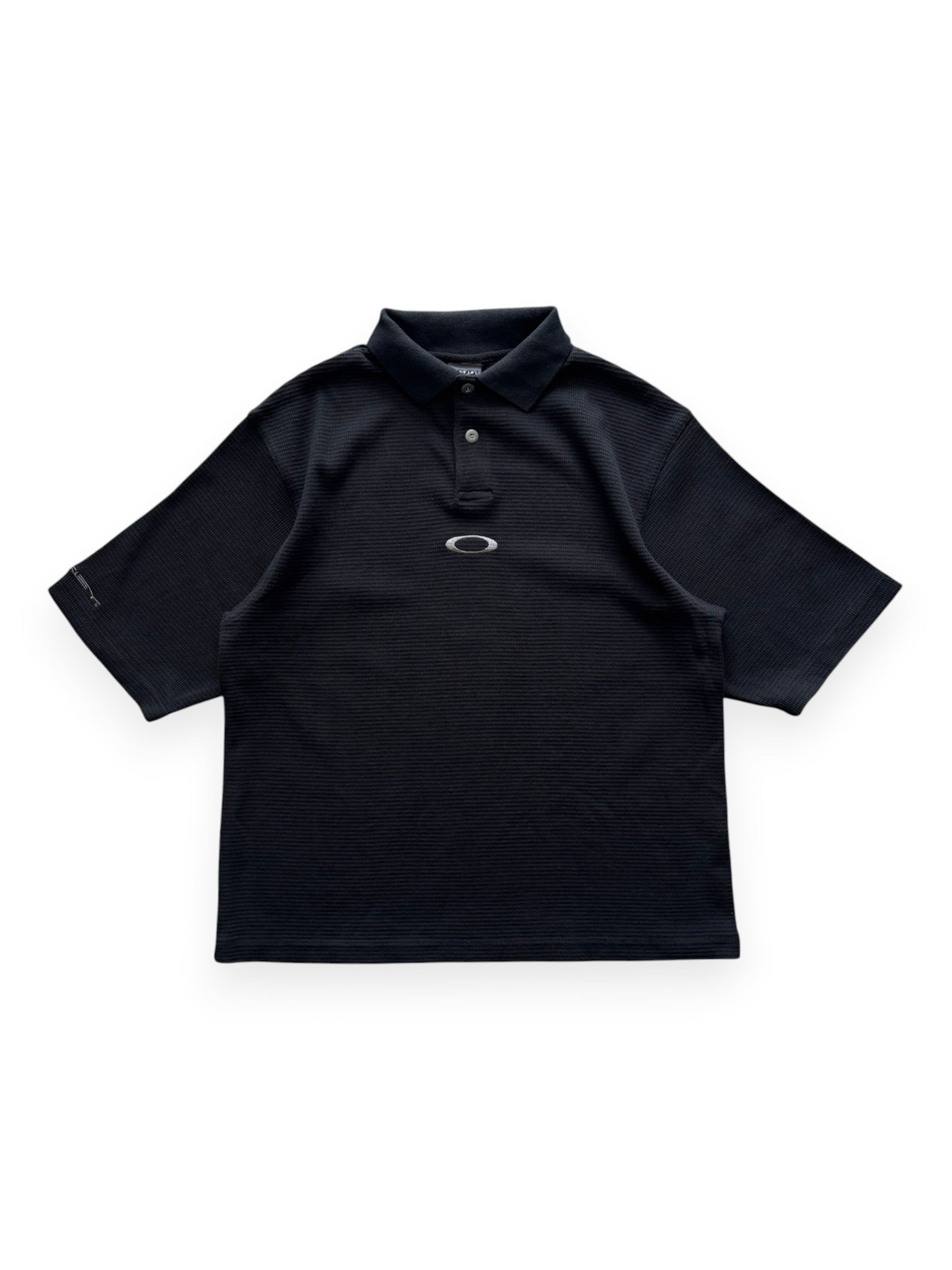 2000's Oakley Software Black Waffle Polo (M)