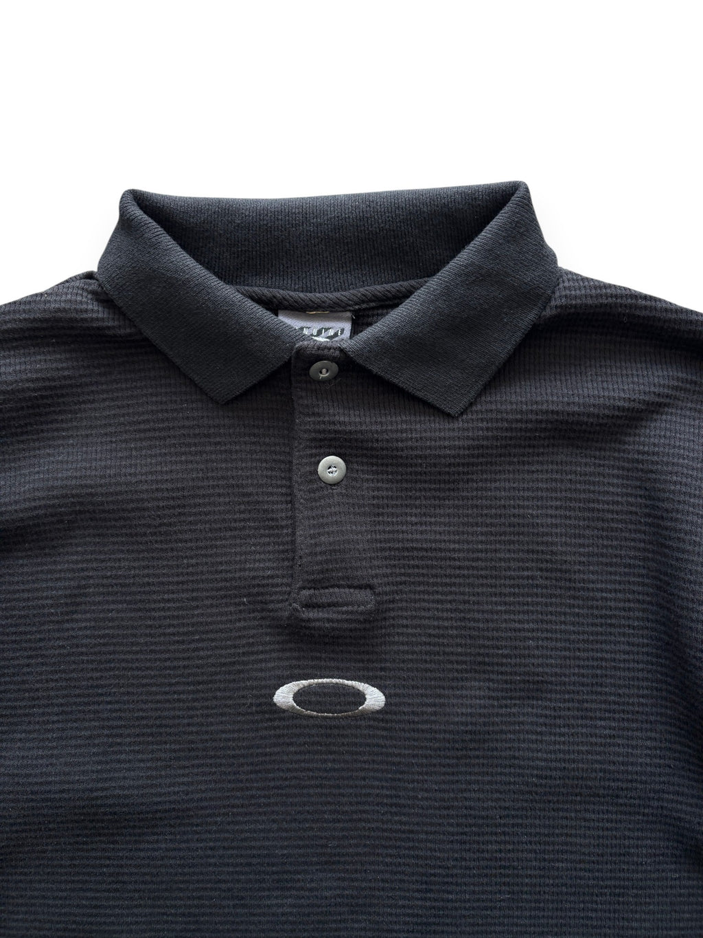 2000's Oakley Software Black Waffle Polo (M)