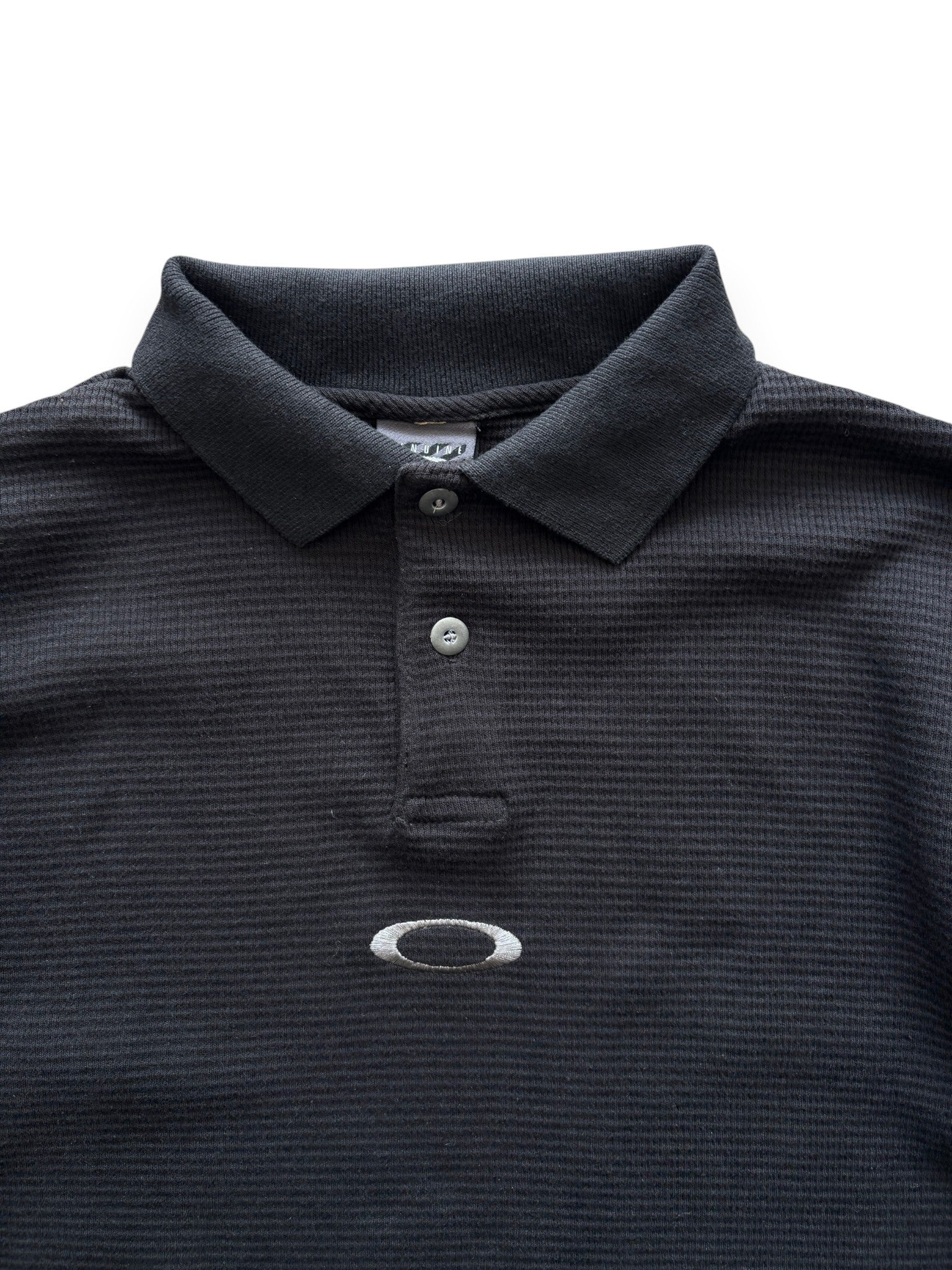 2000's Oakley Software Black Waffle Polo (M)