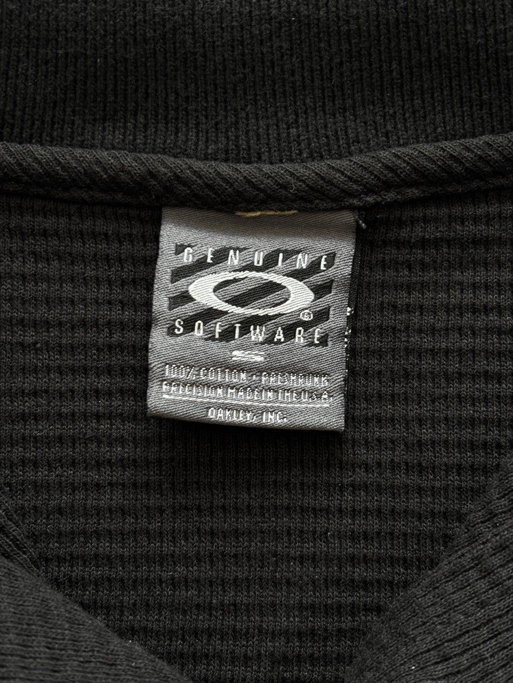2000's Oakley Software Black Waffle Polo (M)