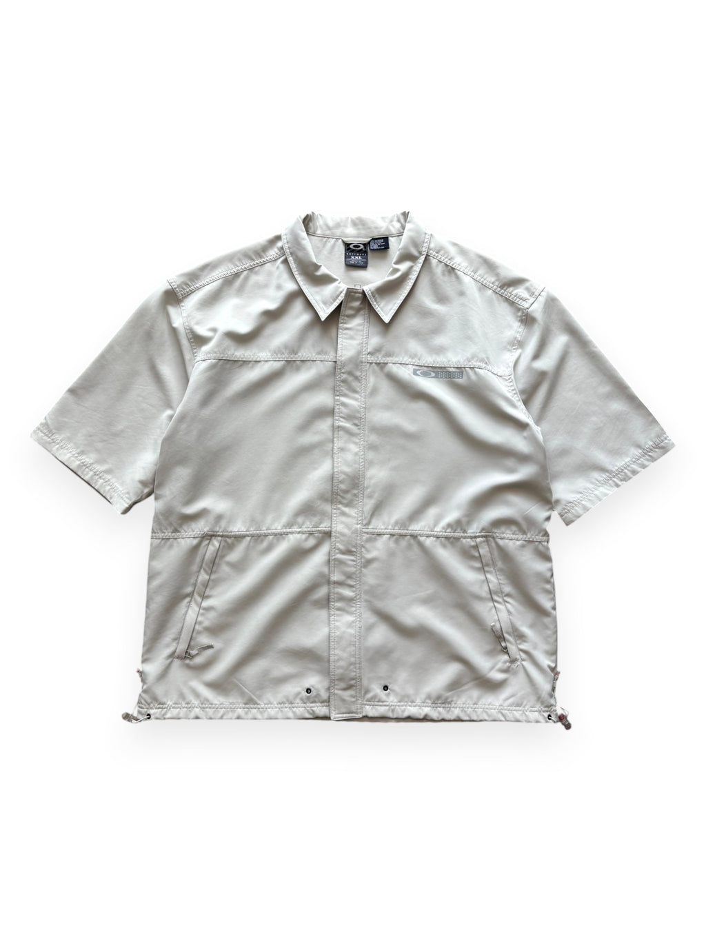 2000's Oakley Software Cream Zip Up Shirt (XXL)