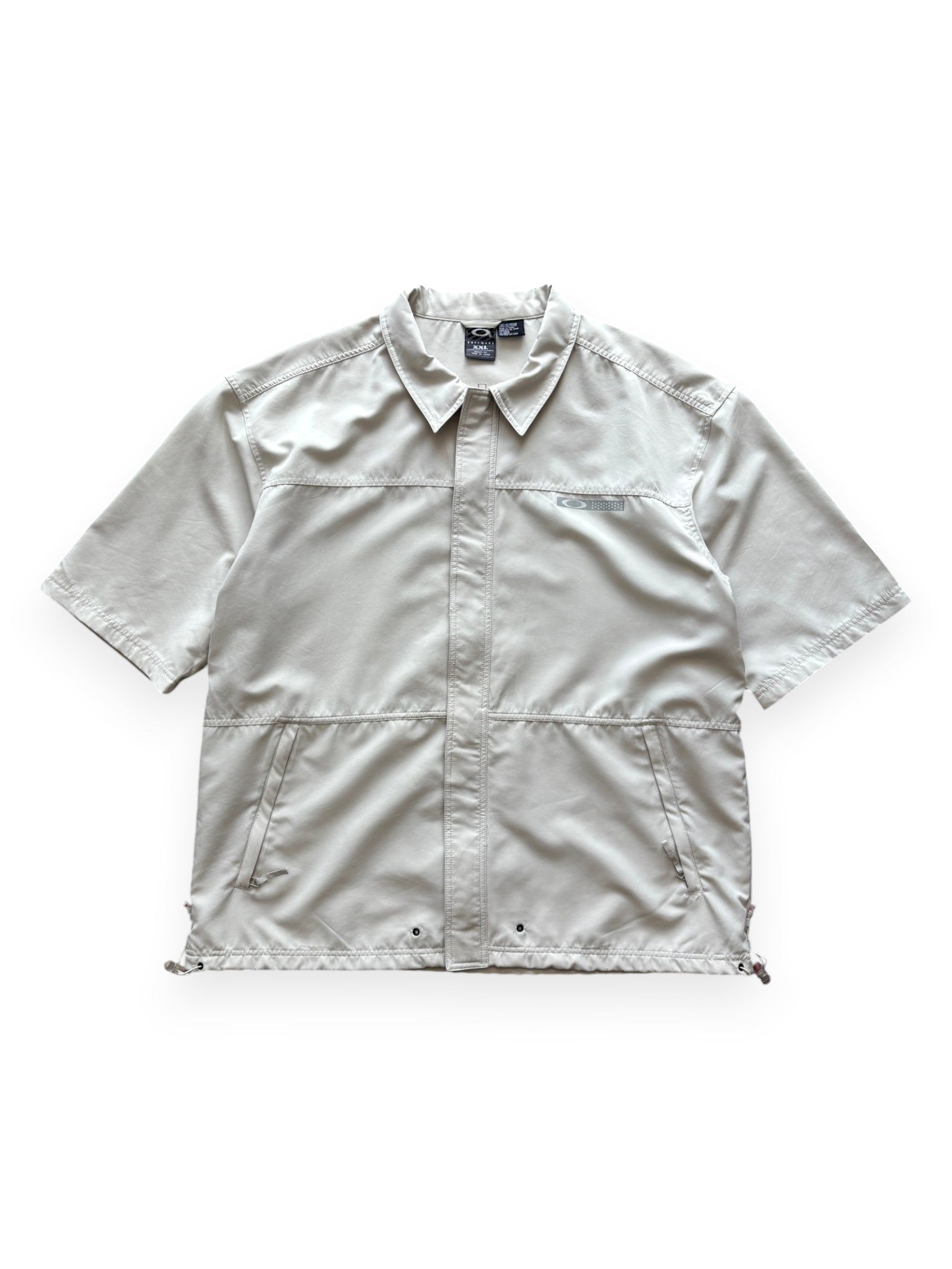 2000's Oakley Software Cream Zip Up Shirt (XXL)