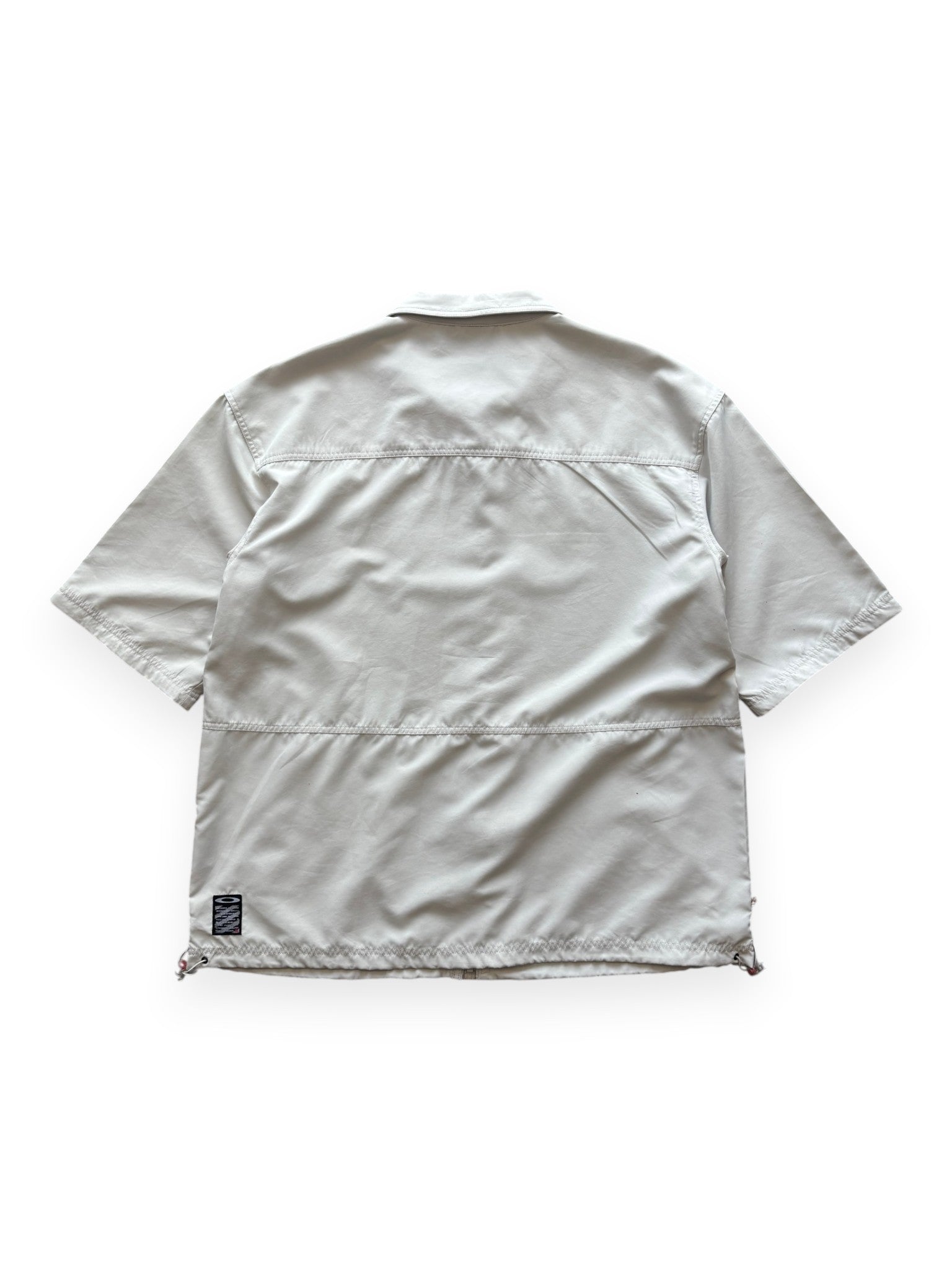 2000's Oakley Software Cream Zip Up Shirt (XXL)
