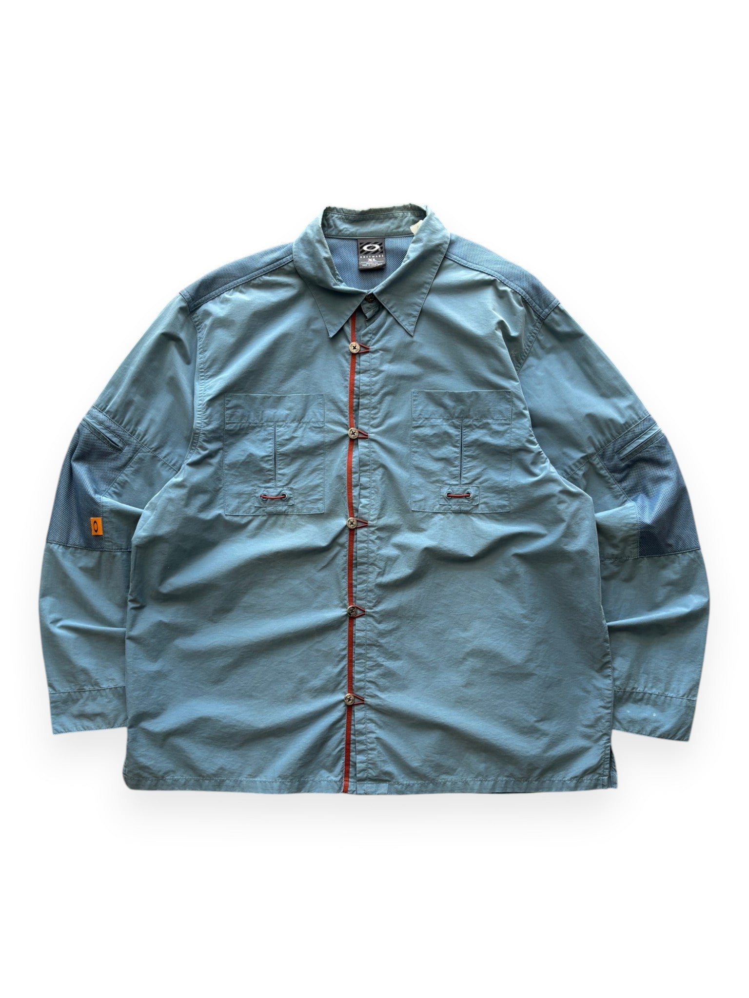 90's Oakley Software Blue Long Sleeve Shirt (XL)