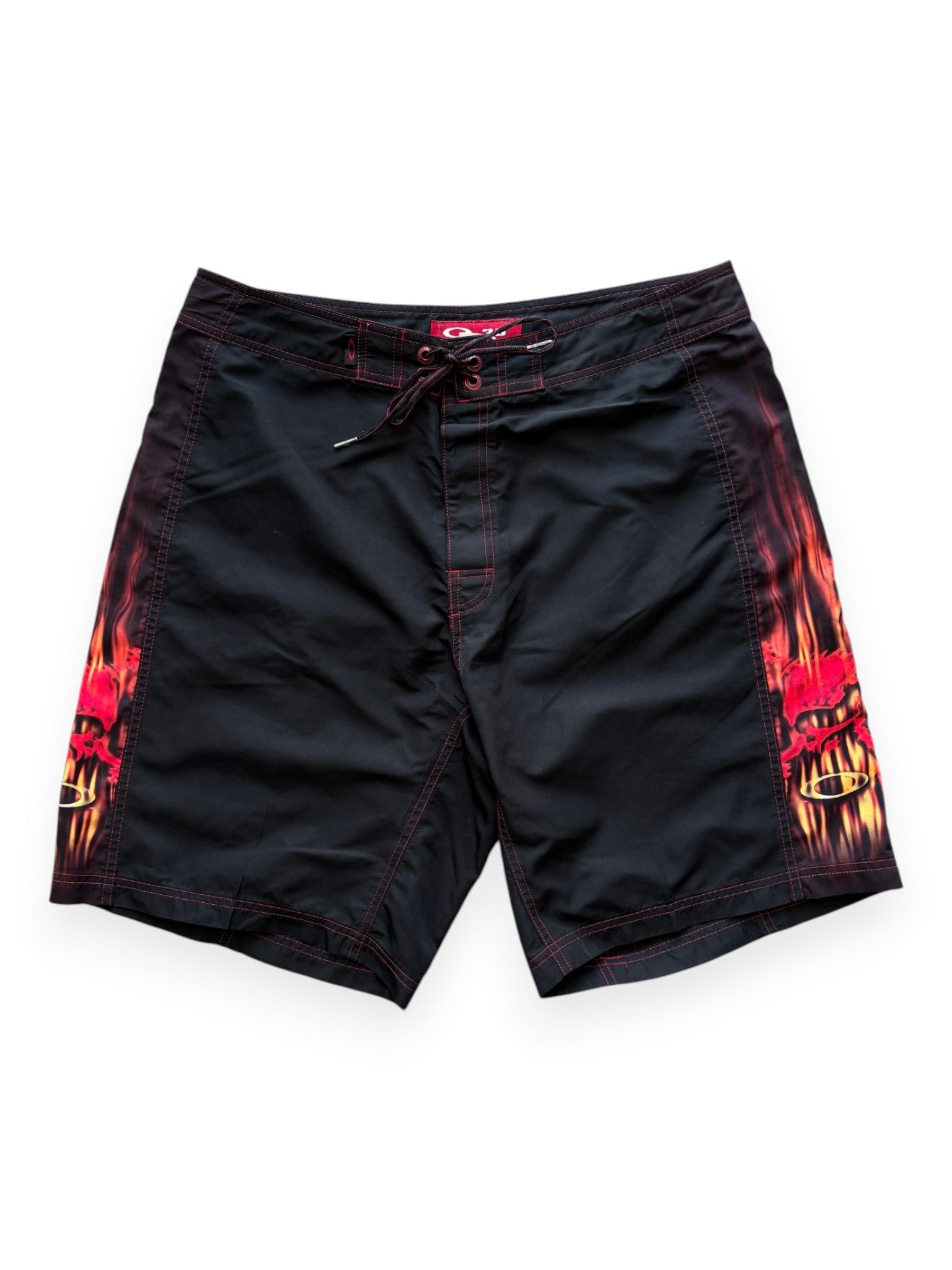 2000's Oakley Skull Flames Board Shorts (L-XL)
