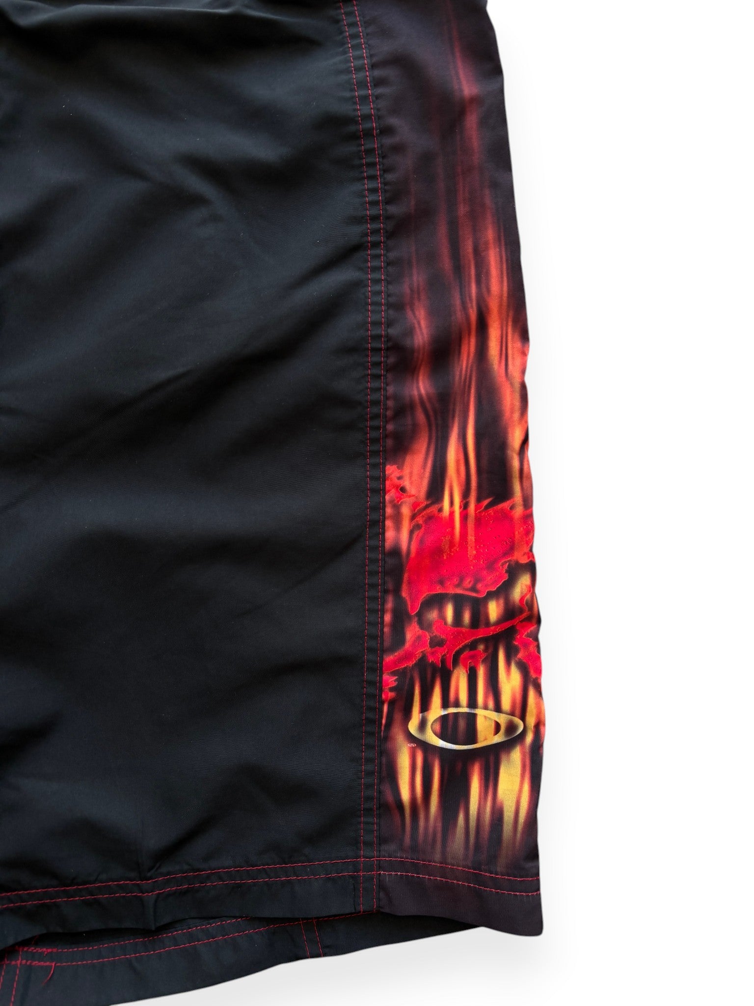 2000's Oakley Skull Flames Board Shorts (L-XL)