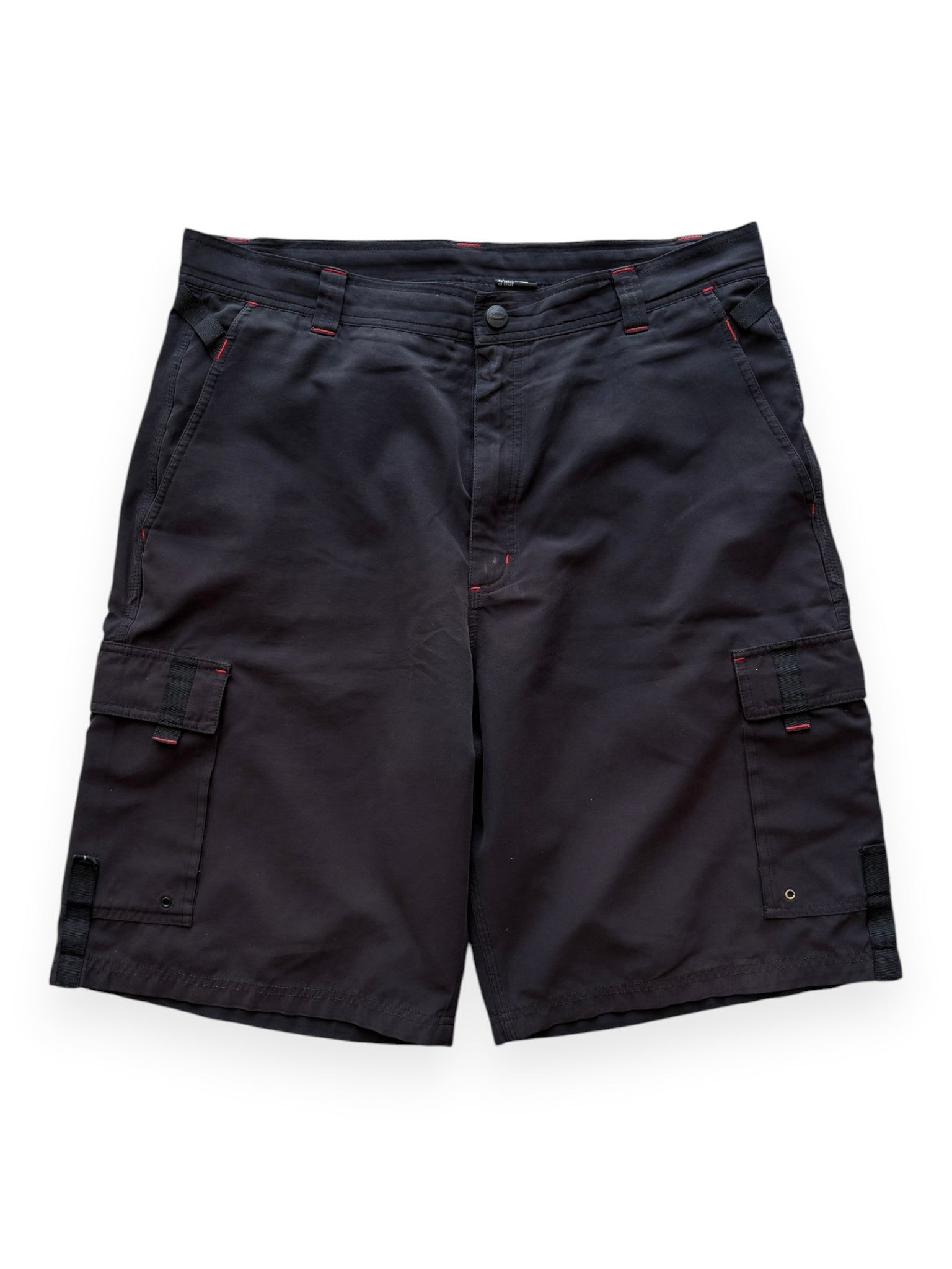 2000's Oakley Software Contrast Stitching Black Shorts (L-XL)