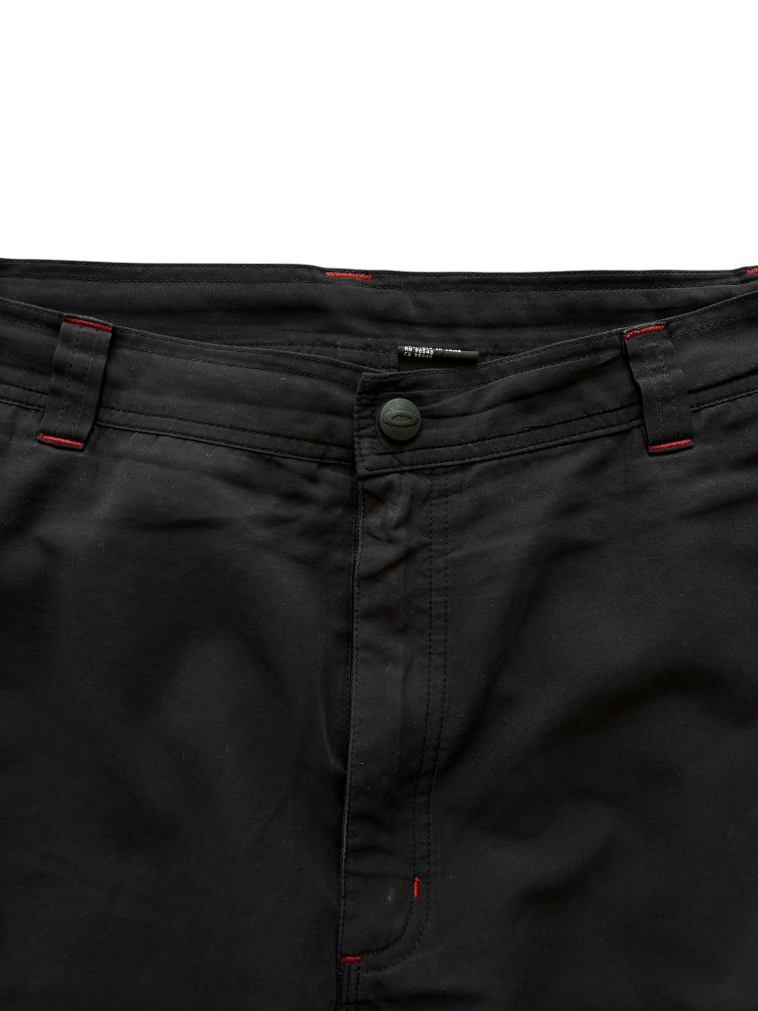2000's Oakley Software Contrast Stitching Black Shorts (L-XL)