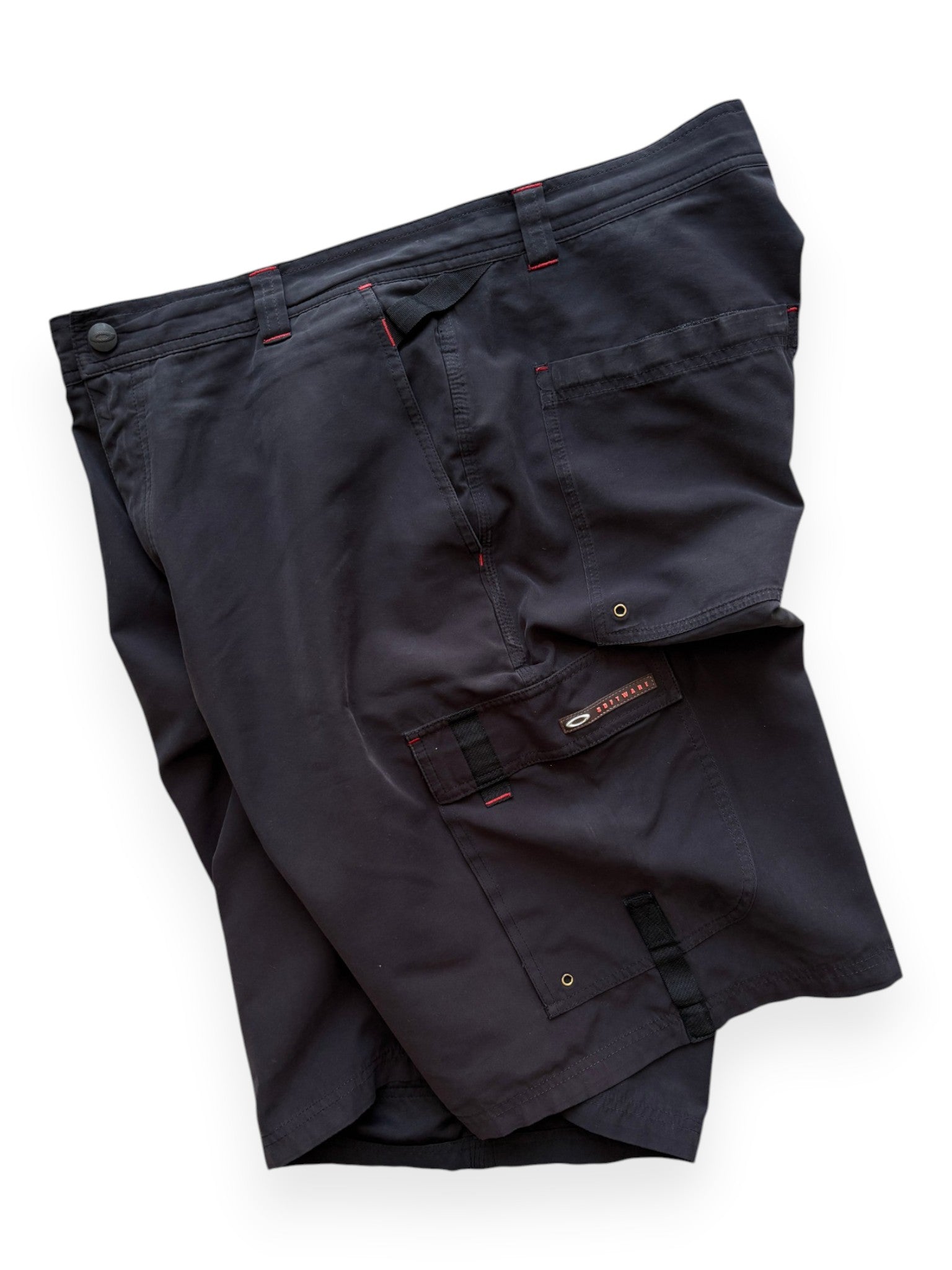 2000's Oakley Software Contrast Stitching Black Shorts (L-XL)