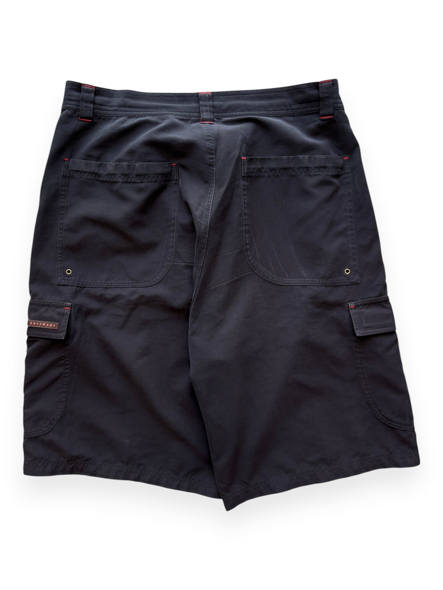 2000's Oakley Software Contrast Stitching Black Shorts (L-XL)
