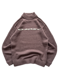 00'S OAKLEY SPELL OUT KNIT BROWN SWEATER