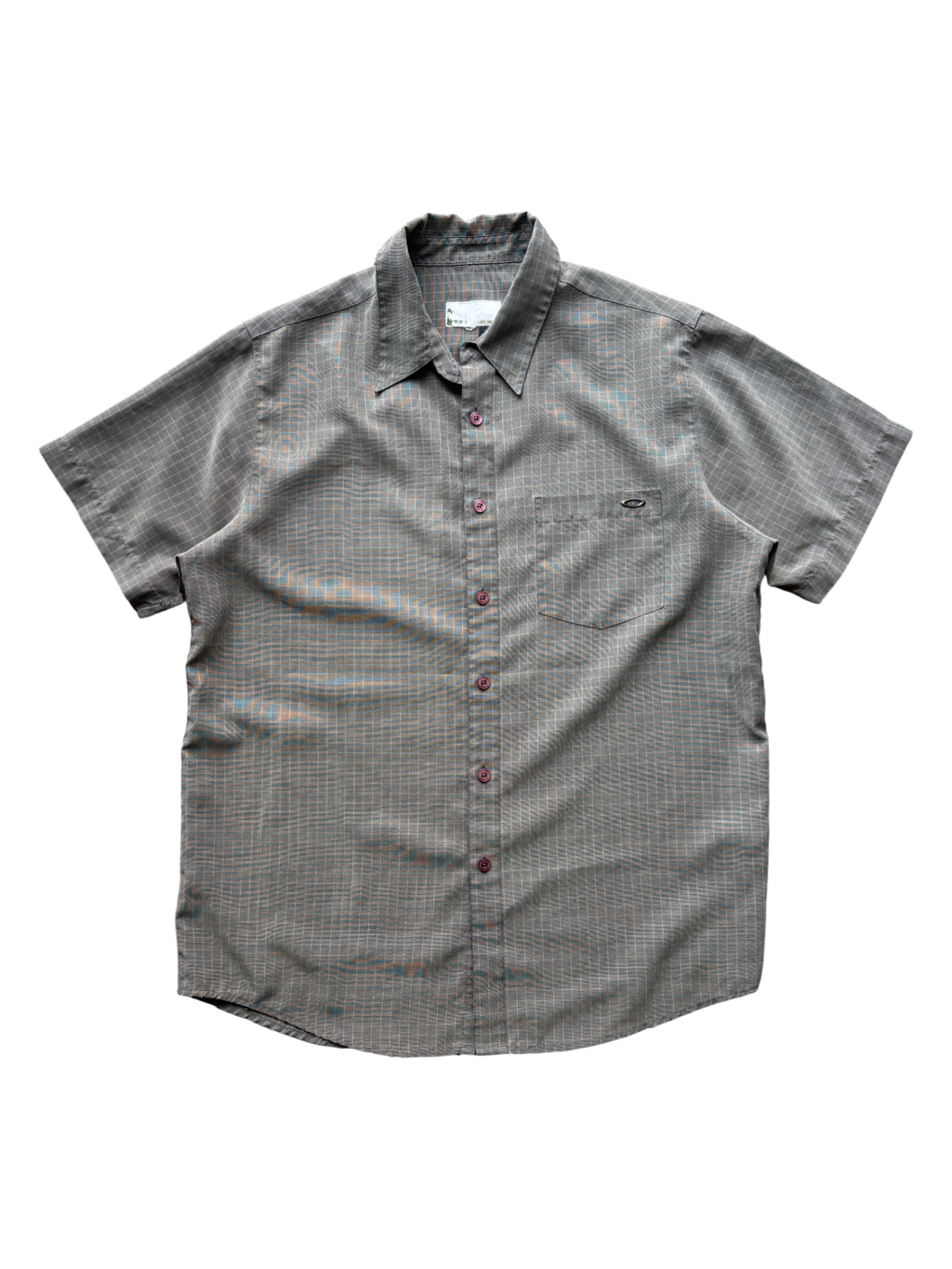 00's Oakley Metal Icon Plaid Shirt (L)