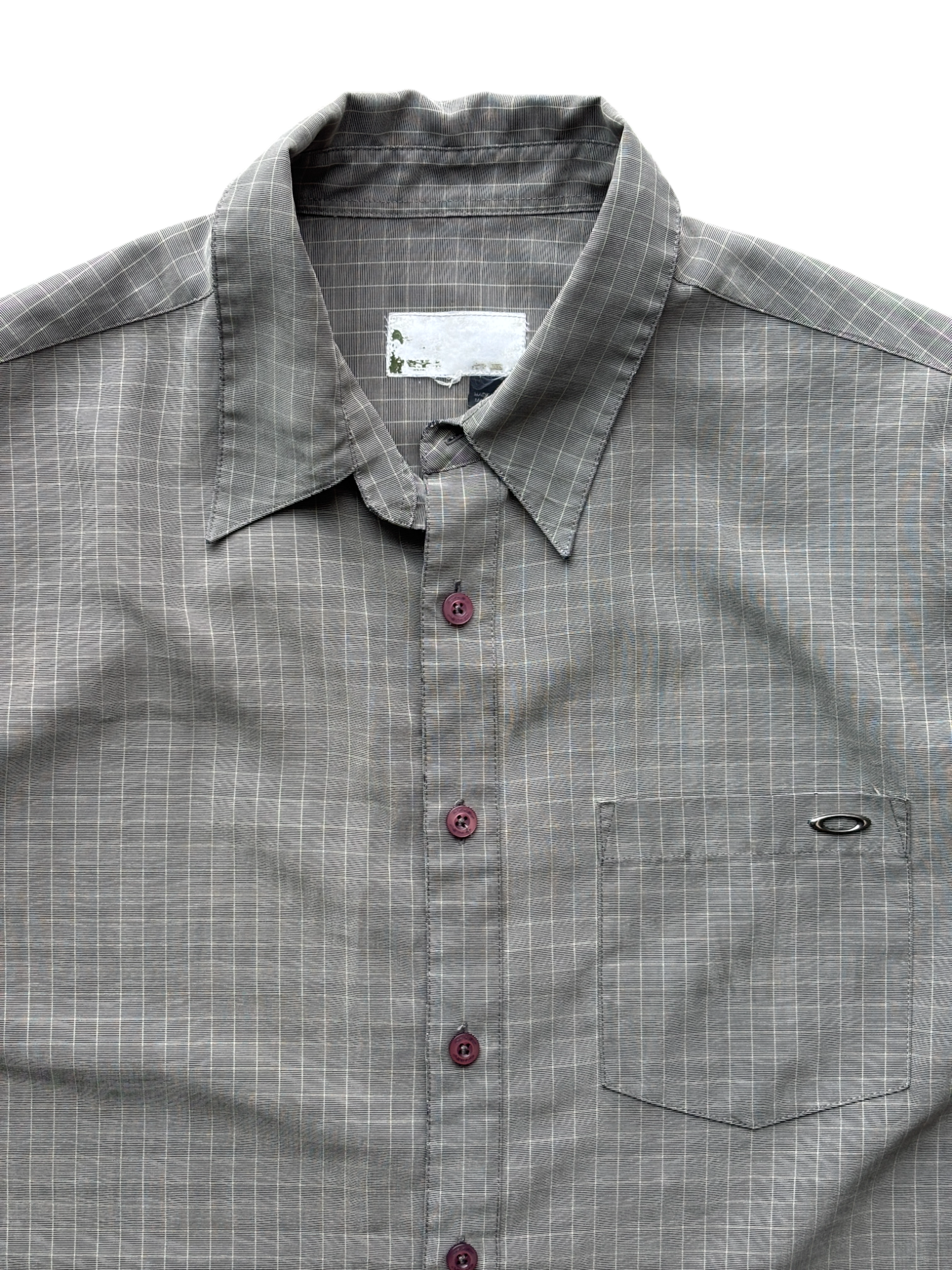 00's Oakley Metal Icon Plaid Shirt (L)