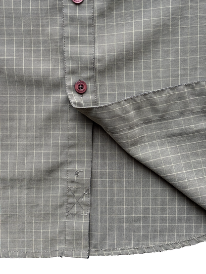 00's Oakley Metal Icon Plaid Shirt (L)