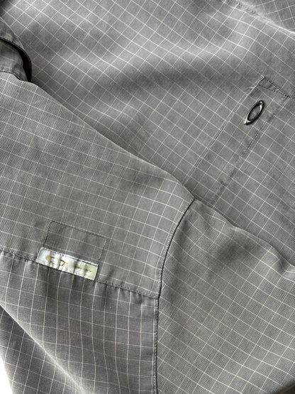 00's Oakley Metal Icon Plaid Shirt (L)