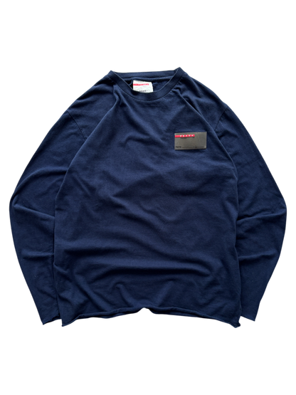 2003 PRADA LUNA ROSSA CHALLENGE LONG SLEEVE NAVY TEE
