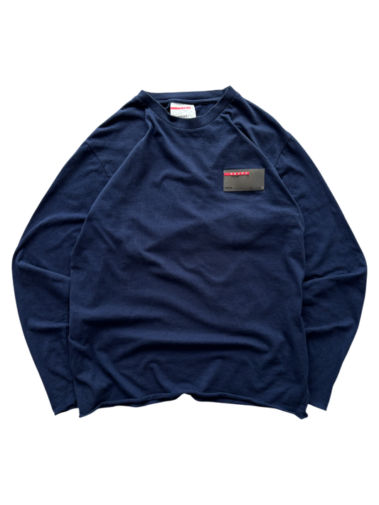 2003 PRADA LUNA ROSSA CHALLENGE LONG SLEEVE NAVY TEE