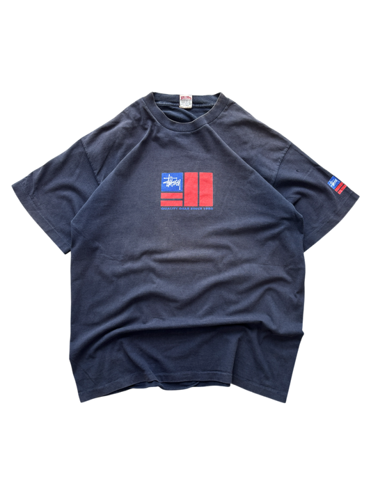 1993-1996 STUSSY USA FLAG NAVY TEE