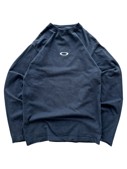 2005 OAKLEY ICON / MAD SCIENCE PATCH LONG SLEEVE NAVY TEE