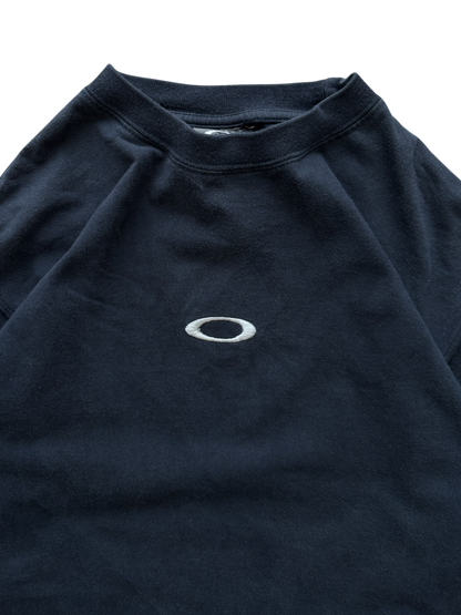 2005 OAKLEY ICON / MAD SCIENCE PATCH LONG SLEEVE NAVY TEE