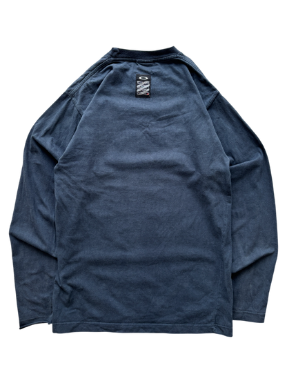 2005 OAKLEY ICON / MAD SCIENCE PATCH LONG SLEEVE NAVY TEE