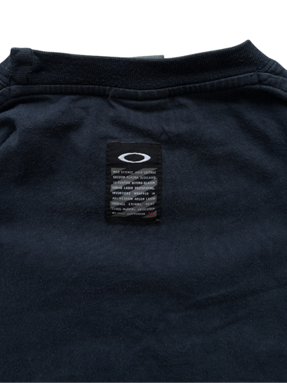2005 OAKLEY ICON / MAD SCIENCE PATCH LONG SLEEVE NAVY TEE