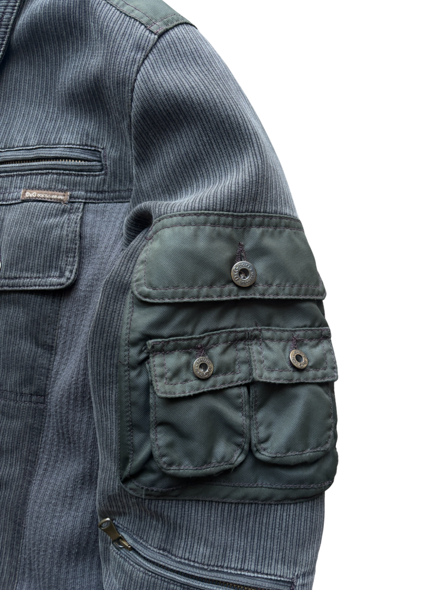 FW 2003 Dolce & Gabbana Corduroy Cargo Pocket Jacket (M)