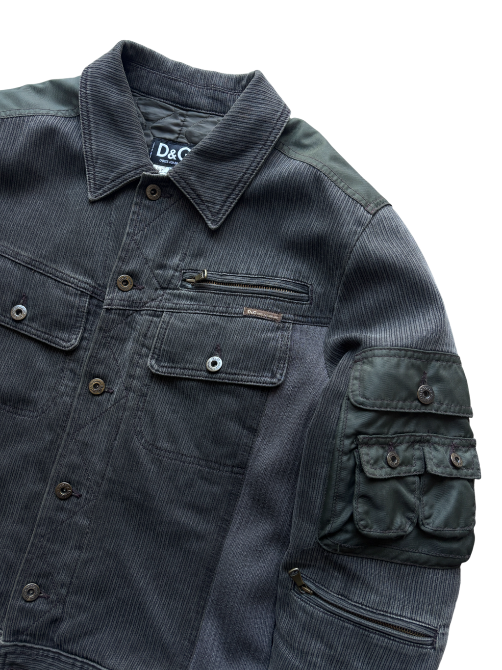 FW 2003 Dolce & Gabbana Corduroy Cargo Pocket Jacket (M)