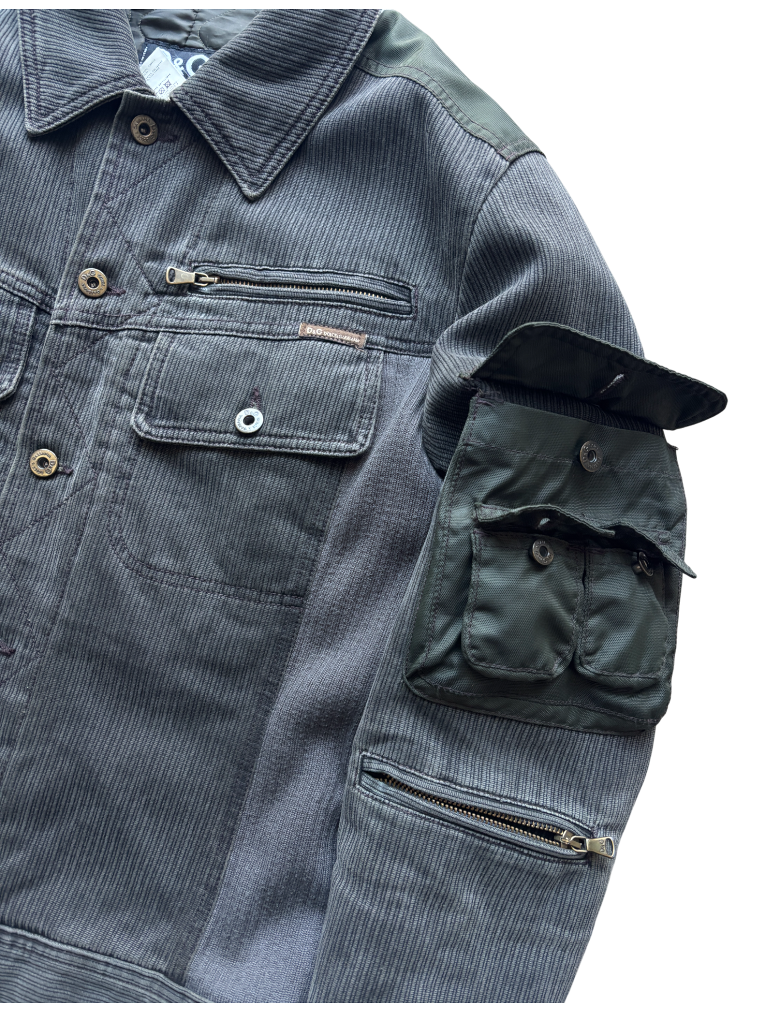 FW 2003 Dolce & Gabbana Corduroy Cargo Pocket Jacket (M)