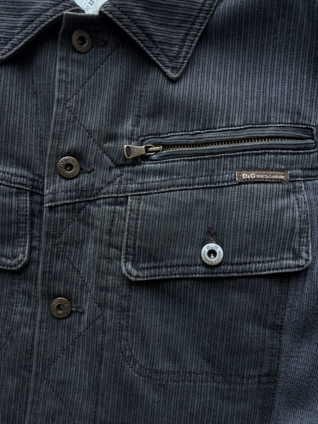 FW 2003 Dolce & Gabbana Corduroy Cargo Pocket Jacket (M)
