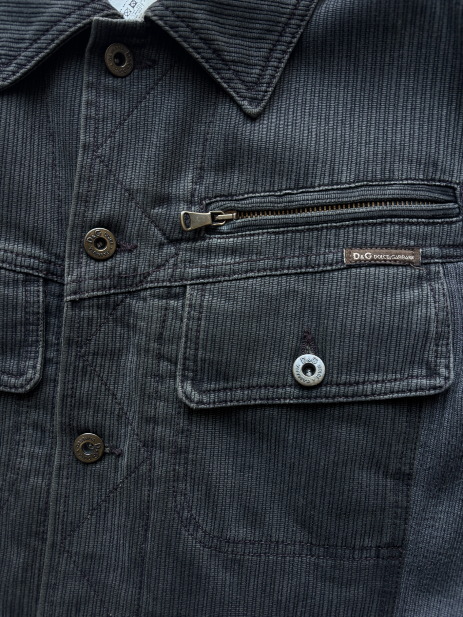 FW 2003 Dolce & Gabbana Corduroy Cargo Pocket Jacket (M)
