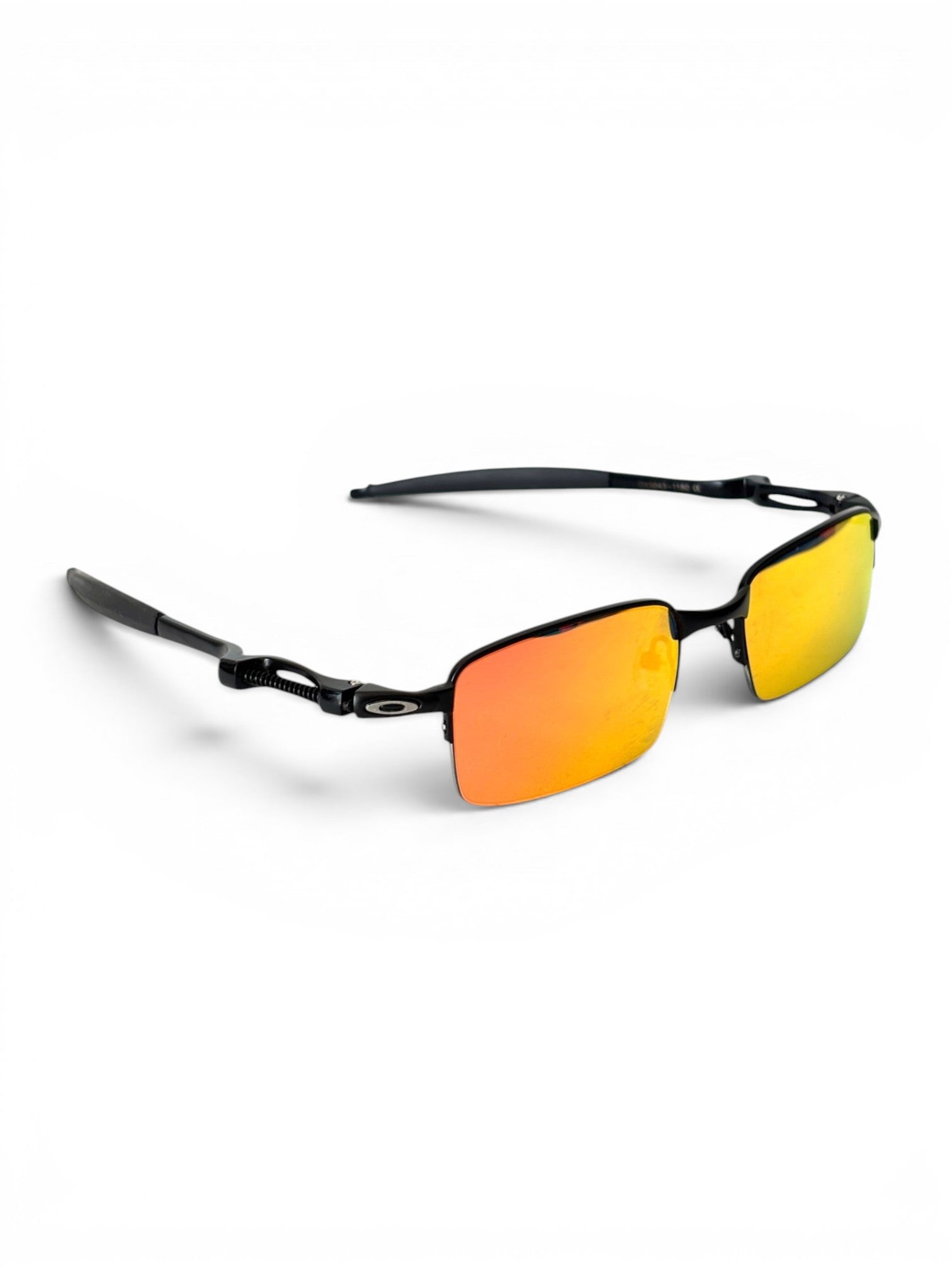 2010 Oakley Coilover Polished Black / "Fire Iridium" Sunglasses