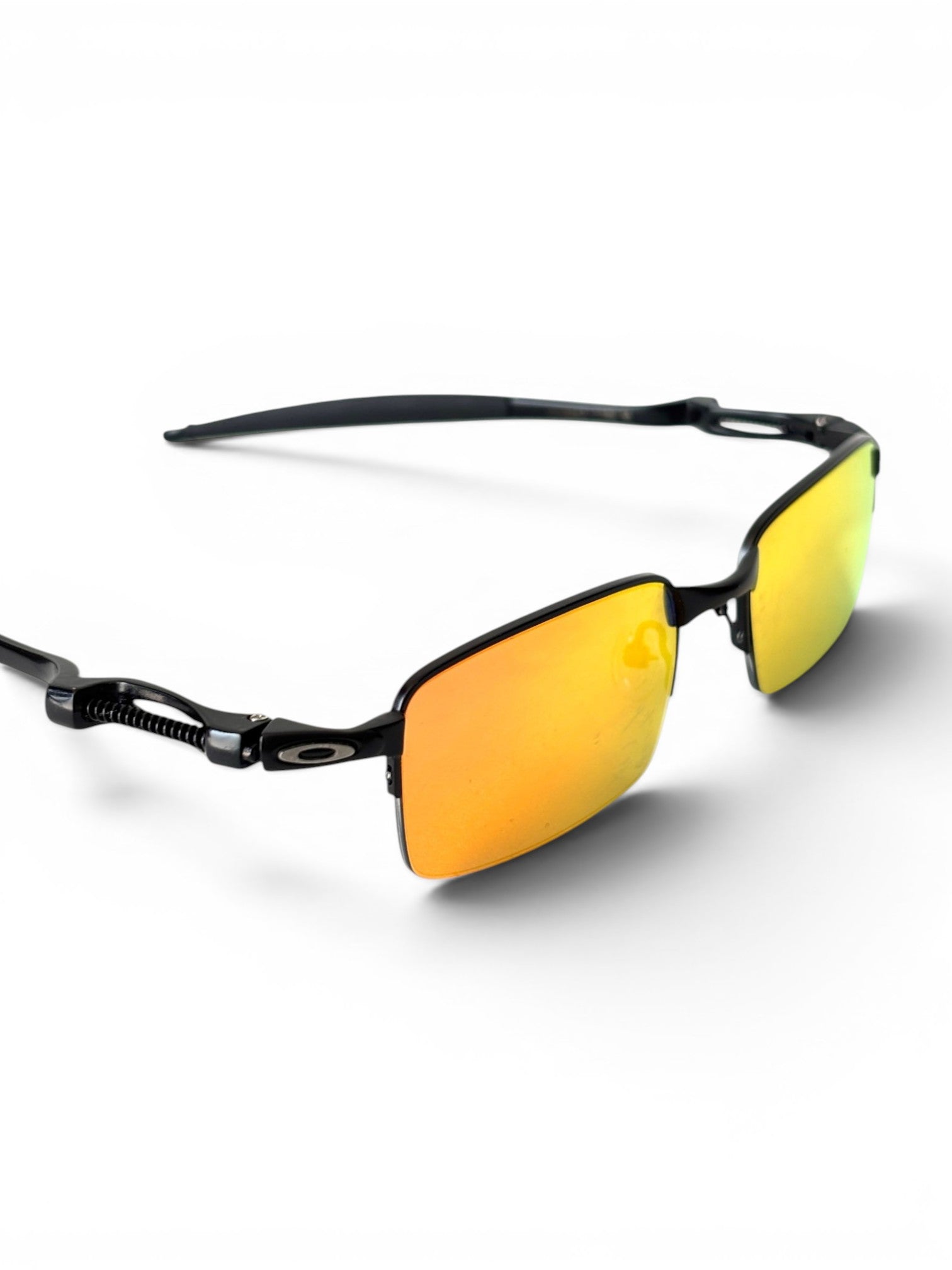 2010 Oakley Coilover Polished Black / "Fire Iridium" Sunglasses