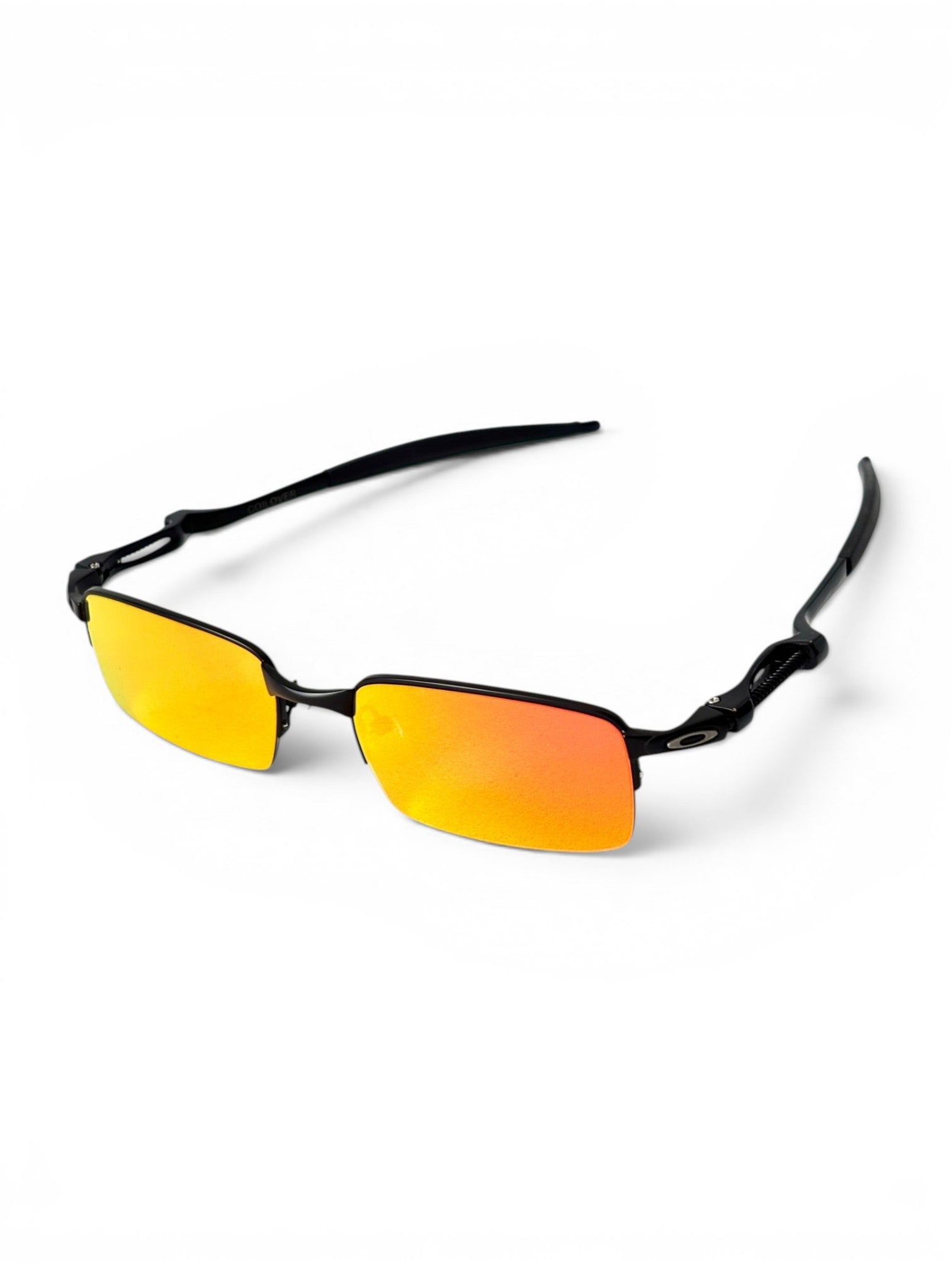 2010 Oakley Coilover Polished Black / "Fire Iridium" Sunglasses