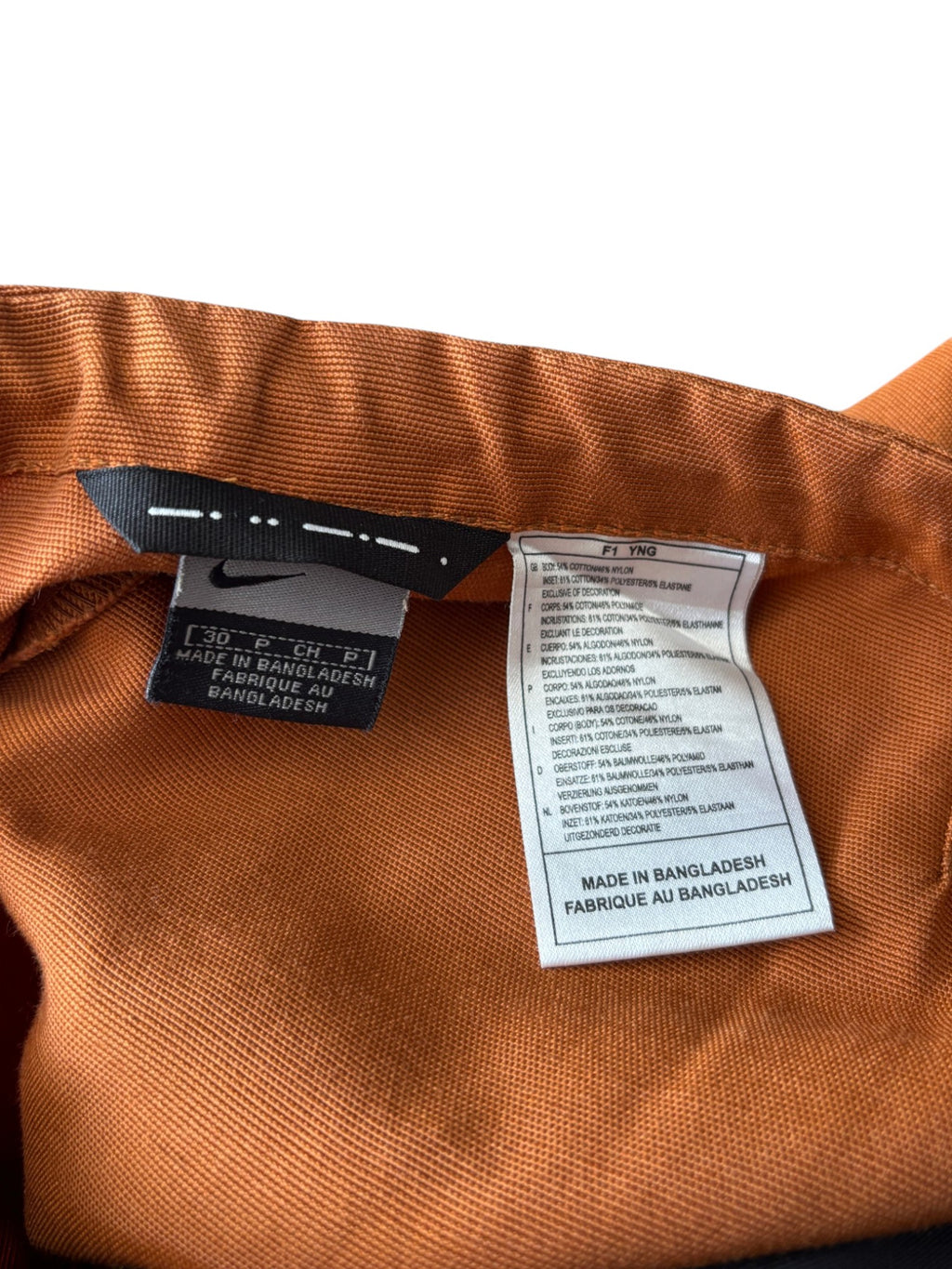 2003 Nike Morse Code Orange Trackpants (S-M)