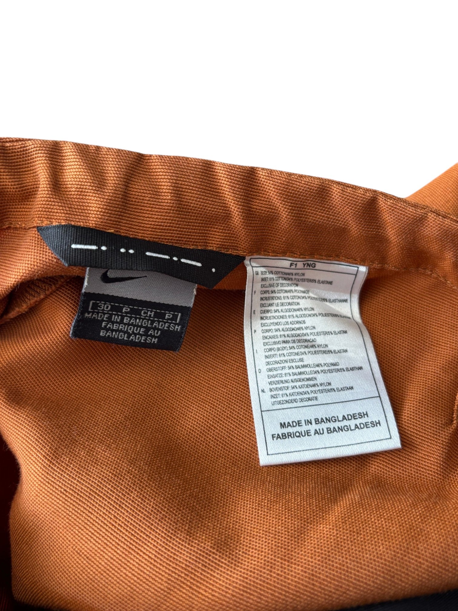 2003 Nike Morse Code Orange Trackpants (S-M)