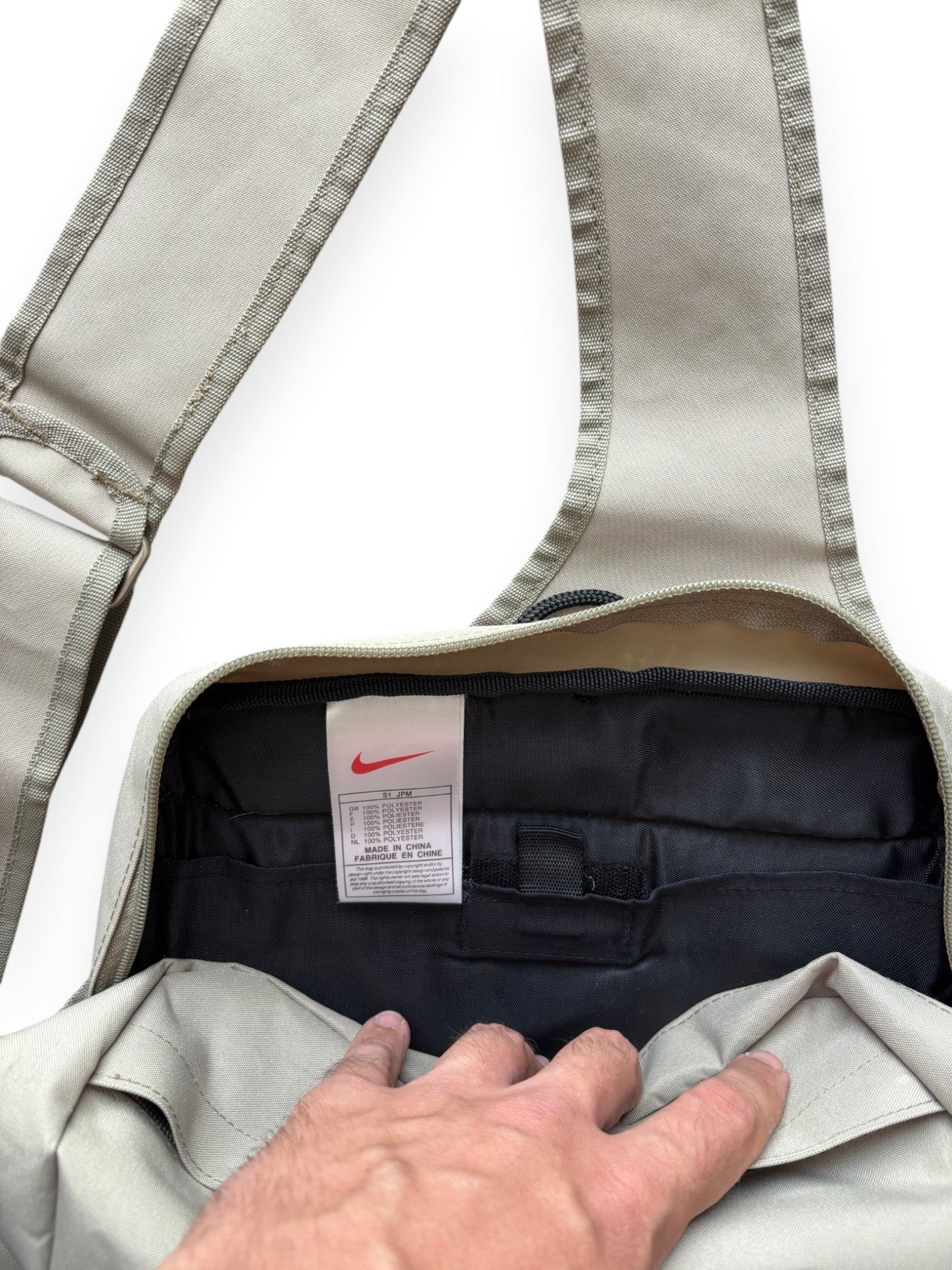 2000's Nike Beige Squared Sling Bag